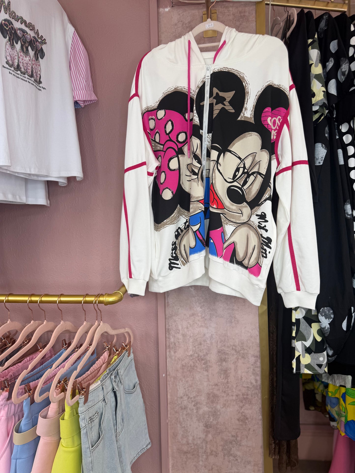 Graphic zip hoodie š