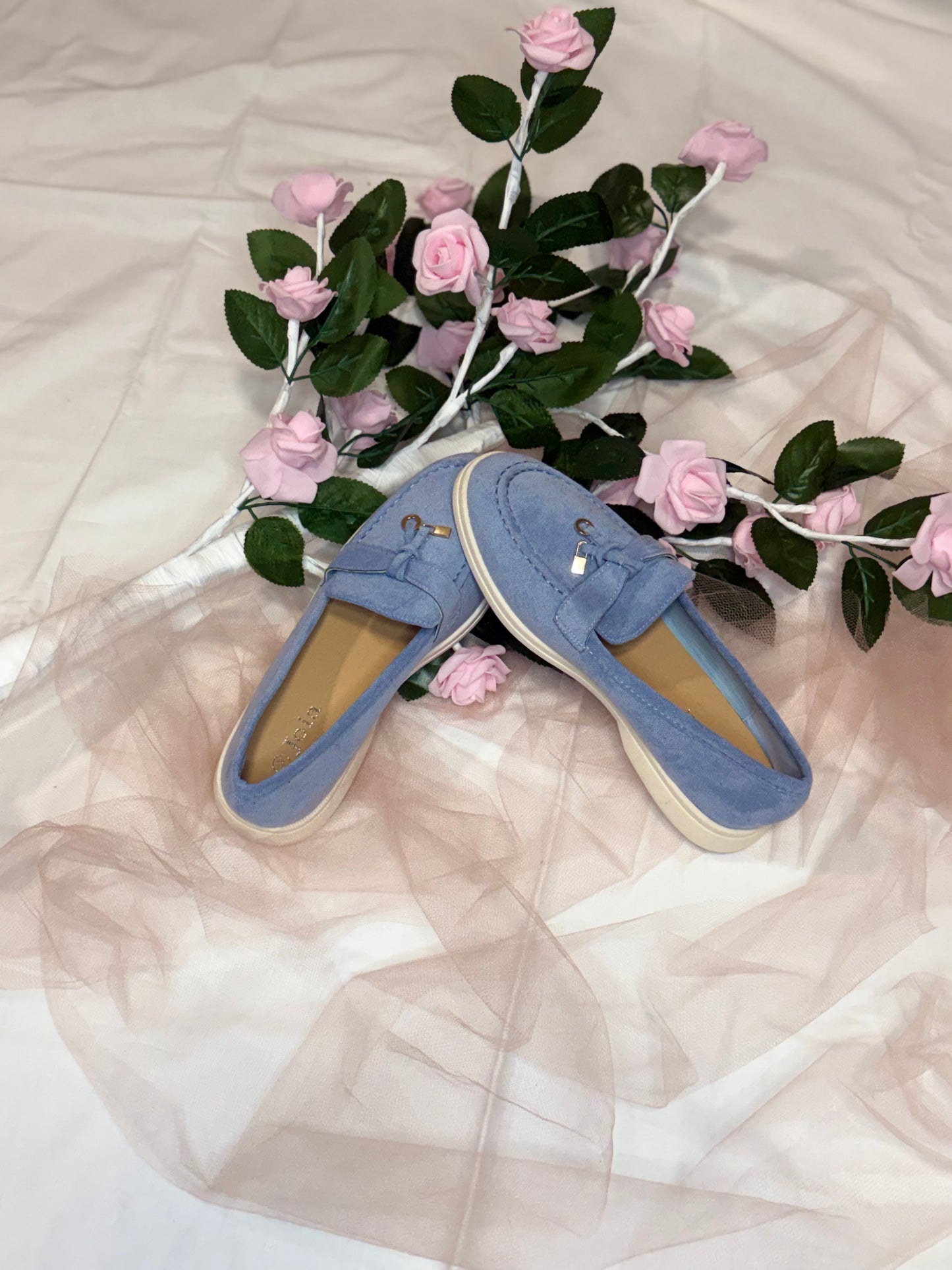 Classic Suede Loafers – Blue