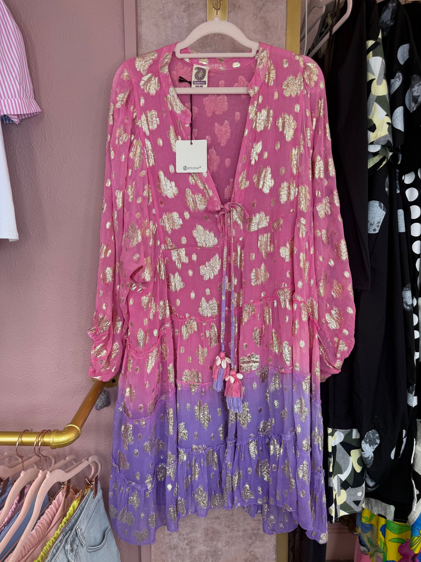 Pink & lilac ombré dress 💕💜