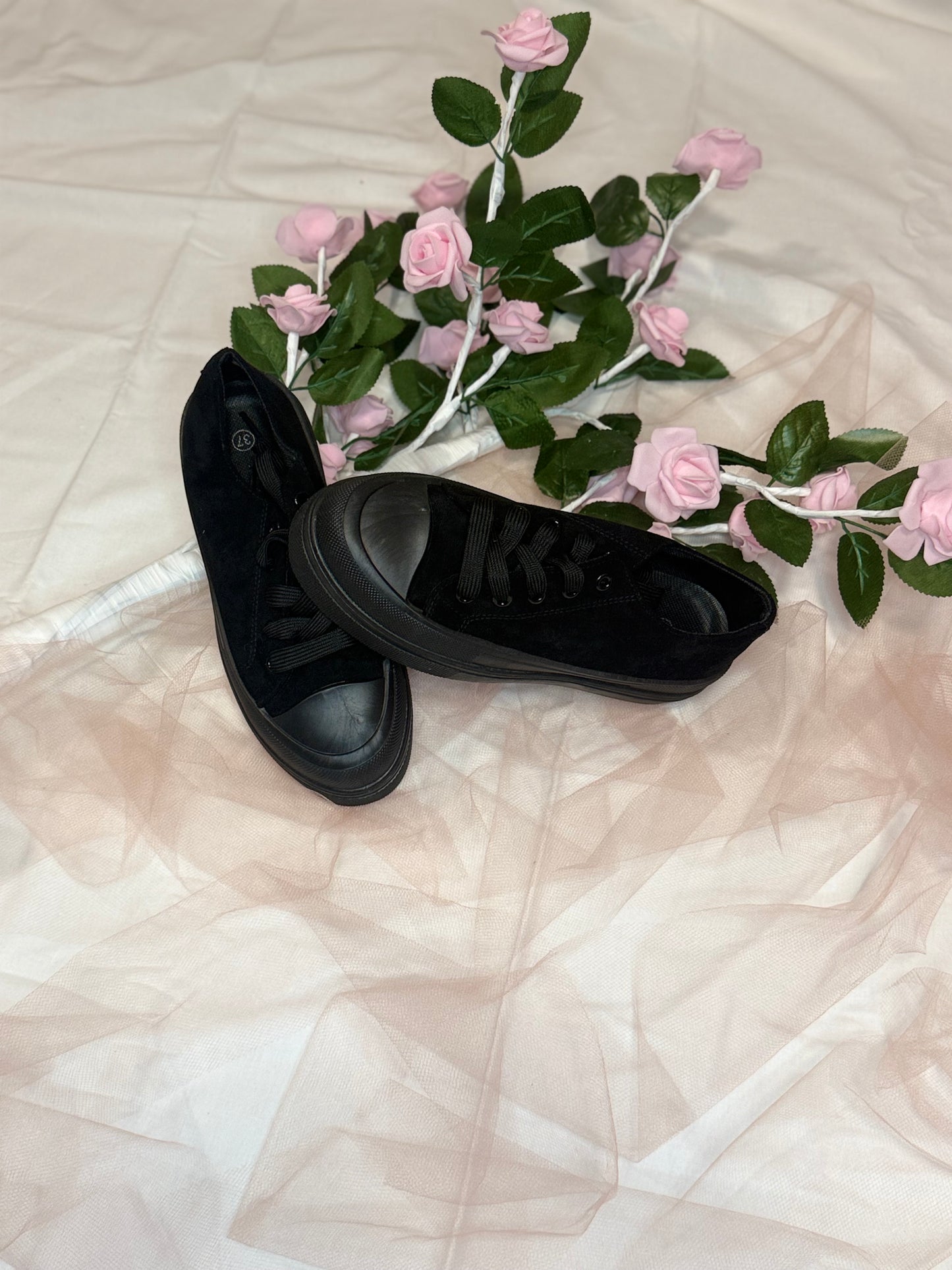 Classic Black Canvas Sneakers