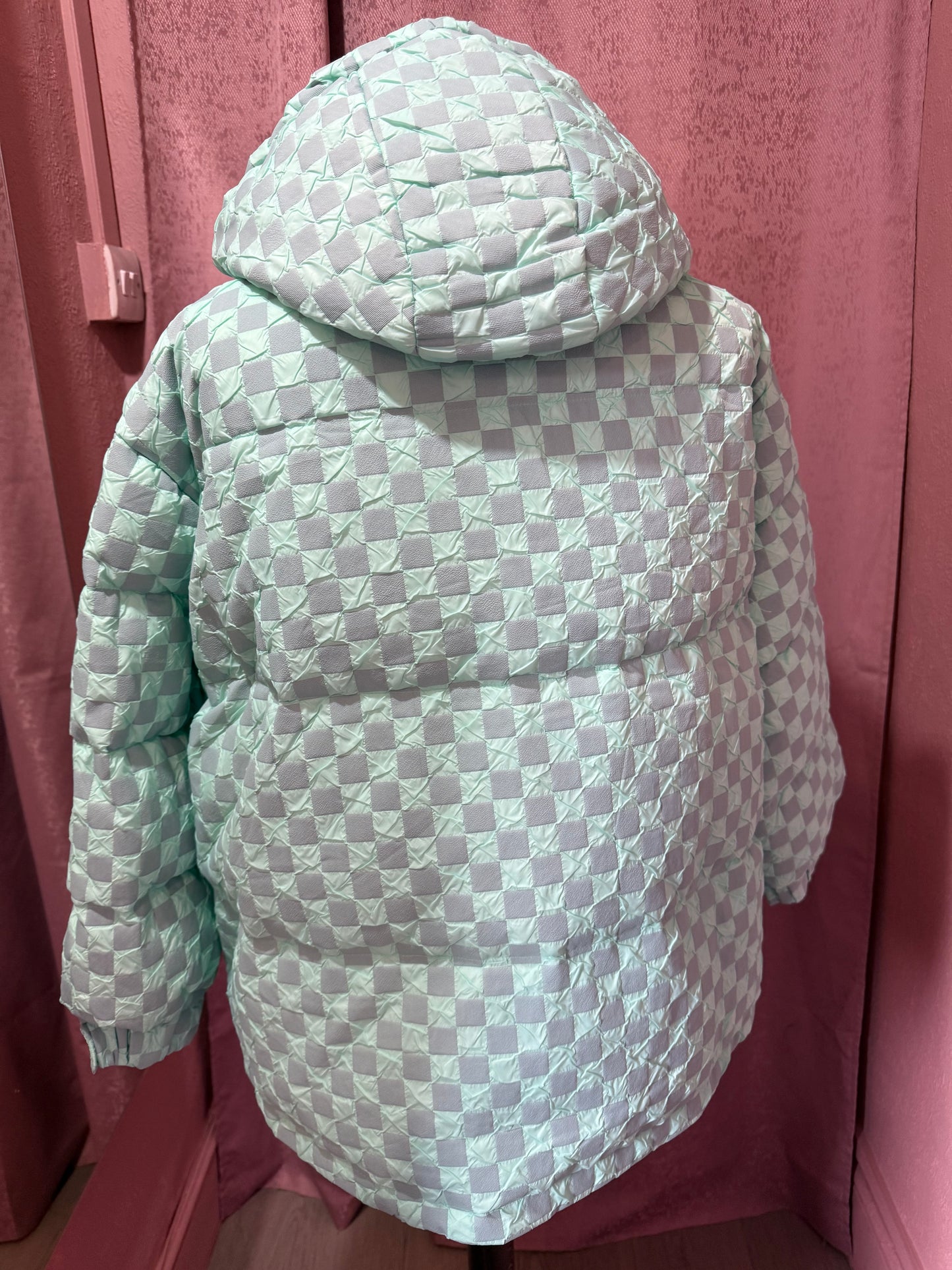 Mint & Grey Puffer Jacket