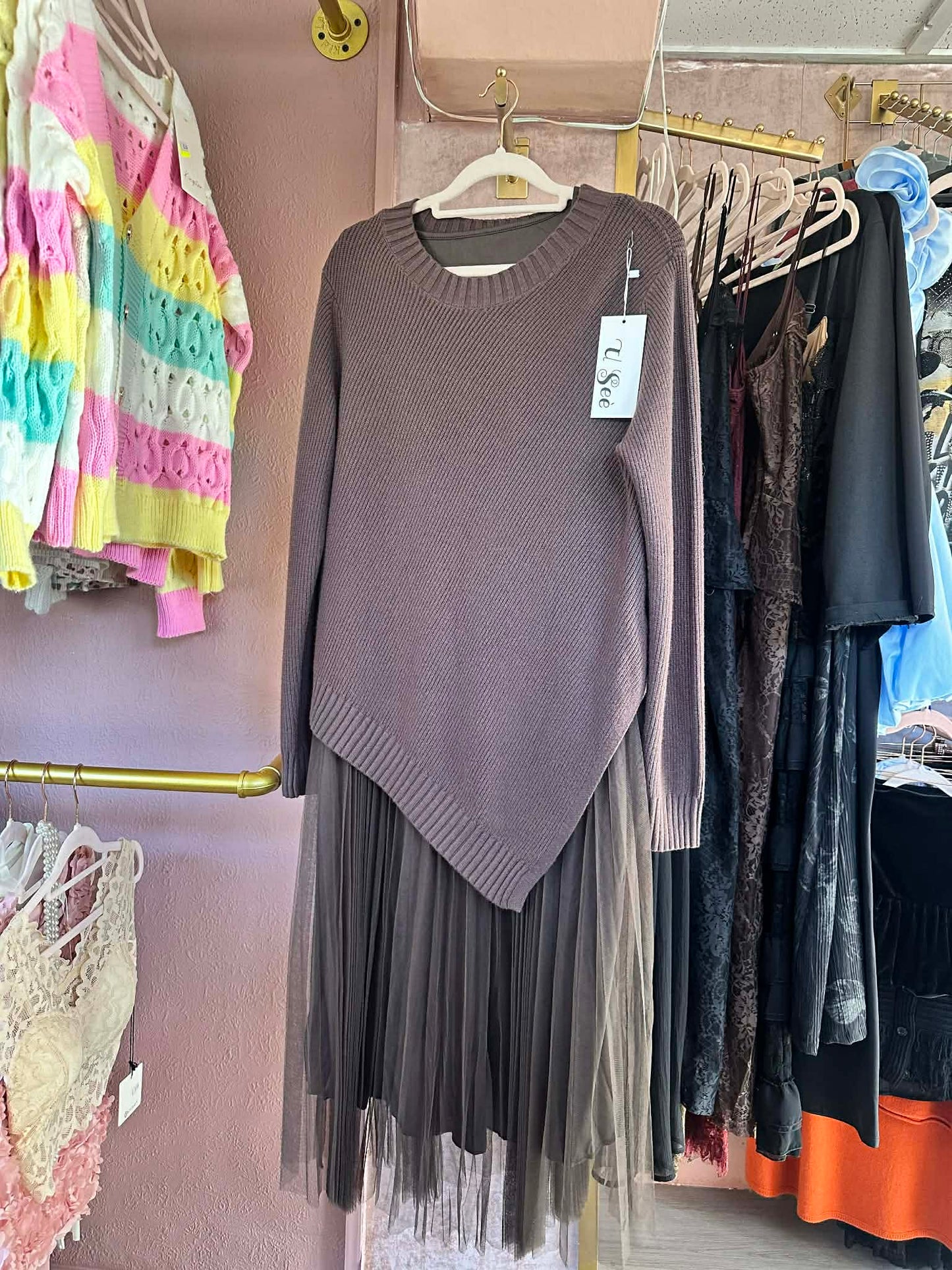 Knit & Tulle Dress Set ✨