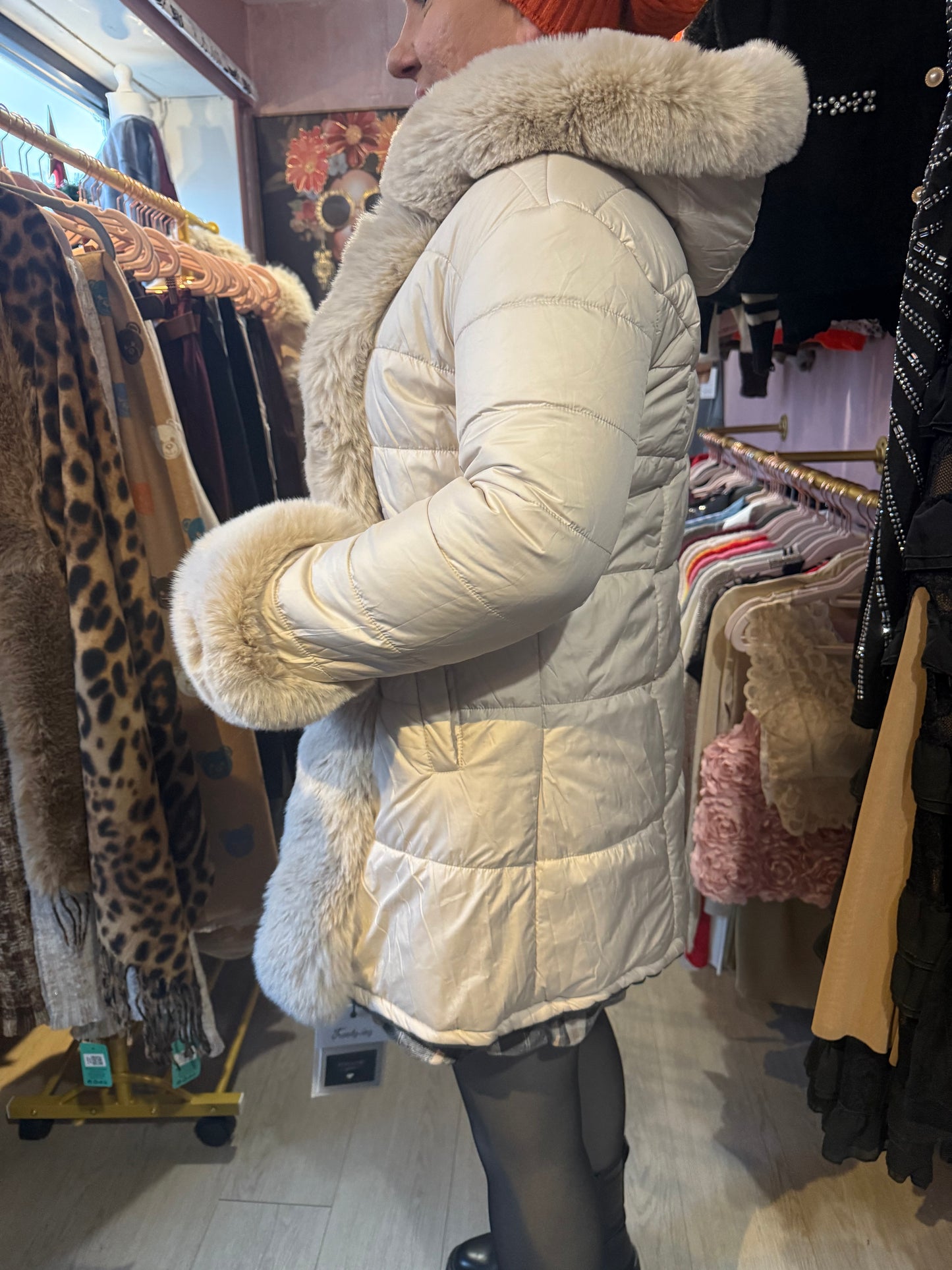 Reversible Luxe Fur Trim Jacket
