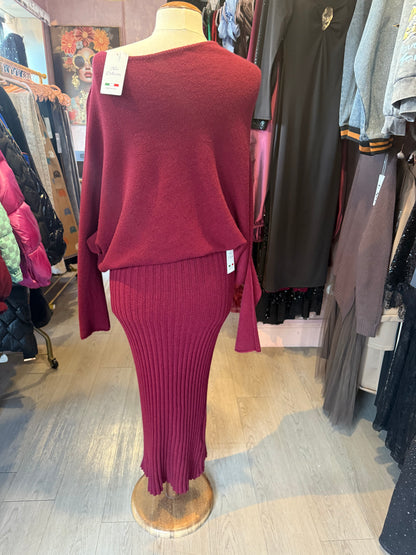 Burgundy Knit Two-Piece Set