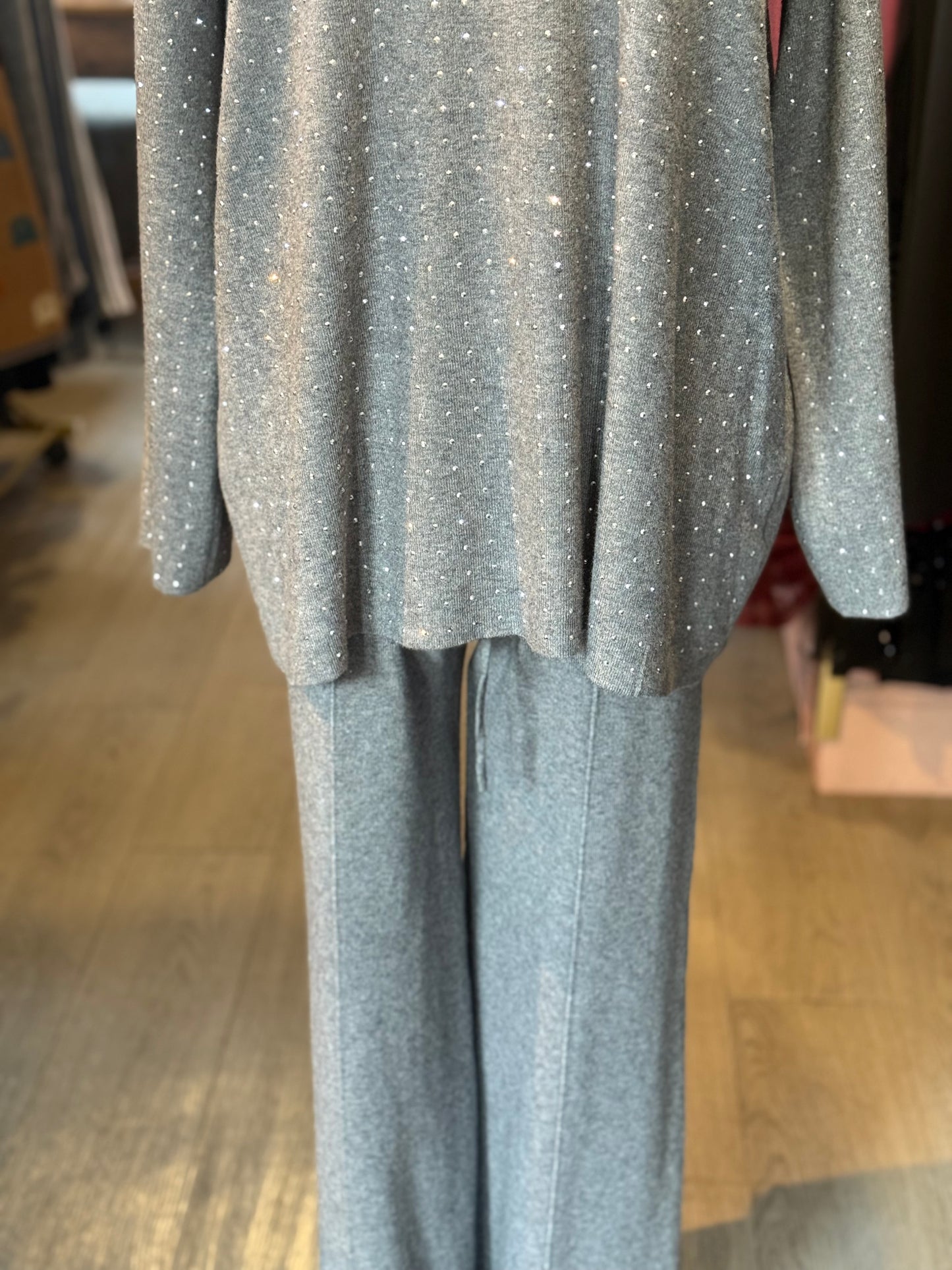 Grey Bling Two-Piece Set