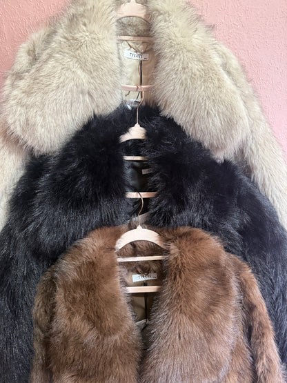 Faux Fur Jacket with Pockets