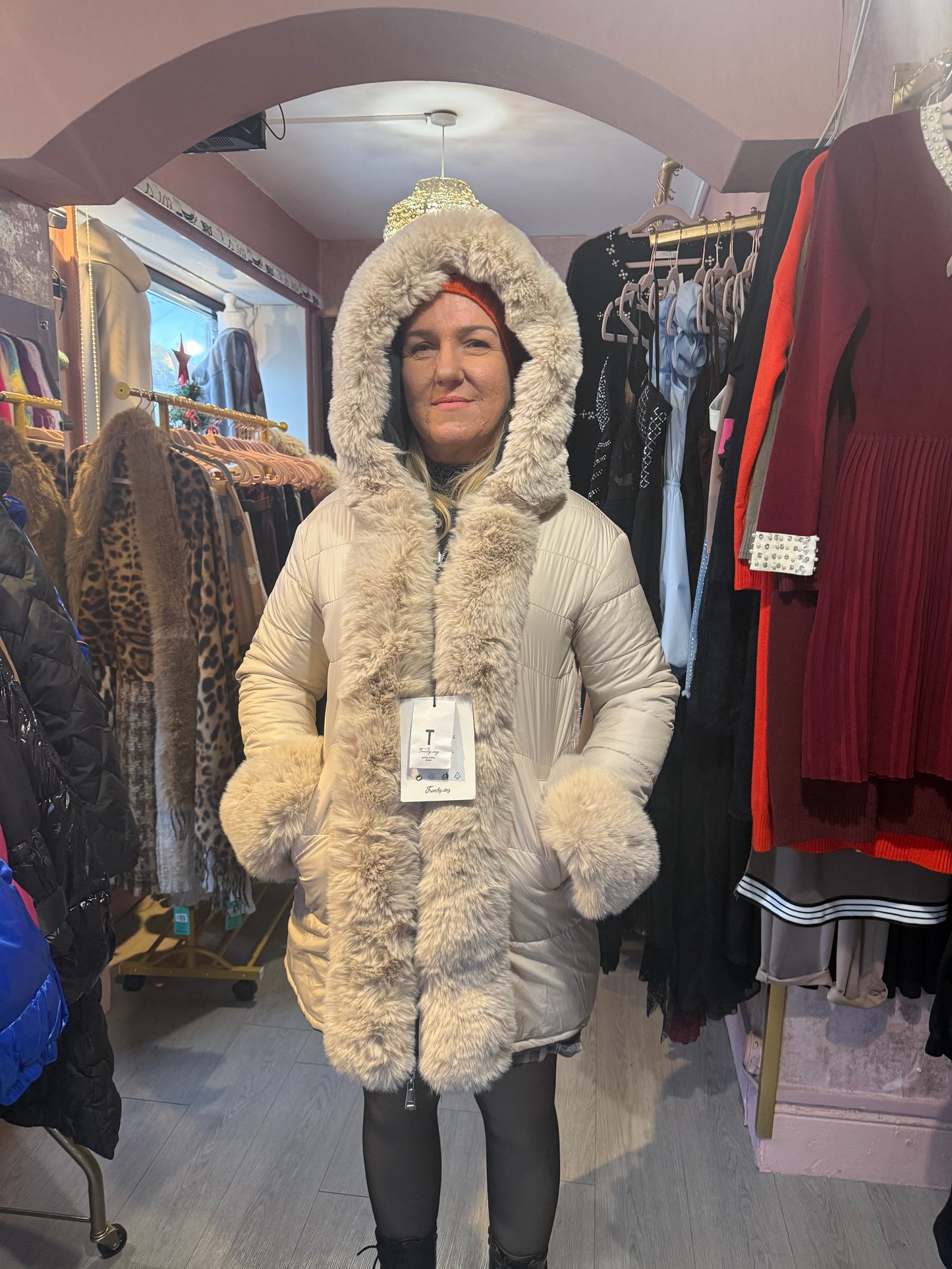 Reversible Luxe Fur Trim Jacket