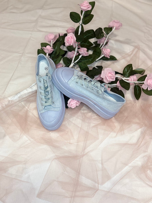 Baby Blue Canvas Sneakers