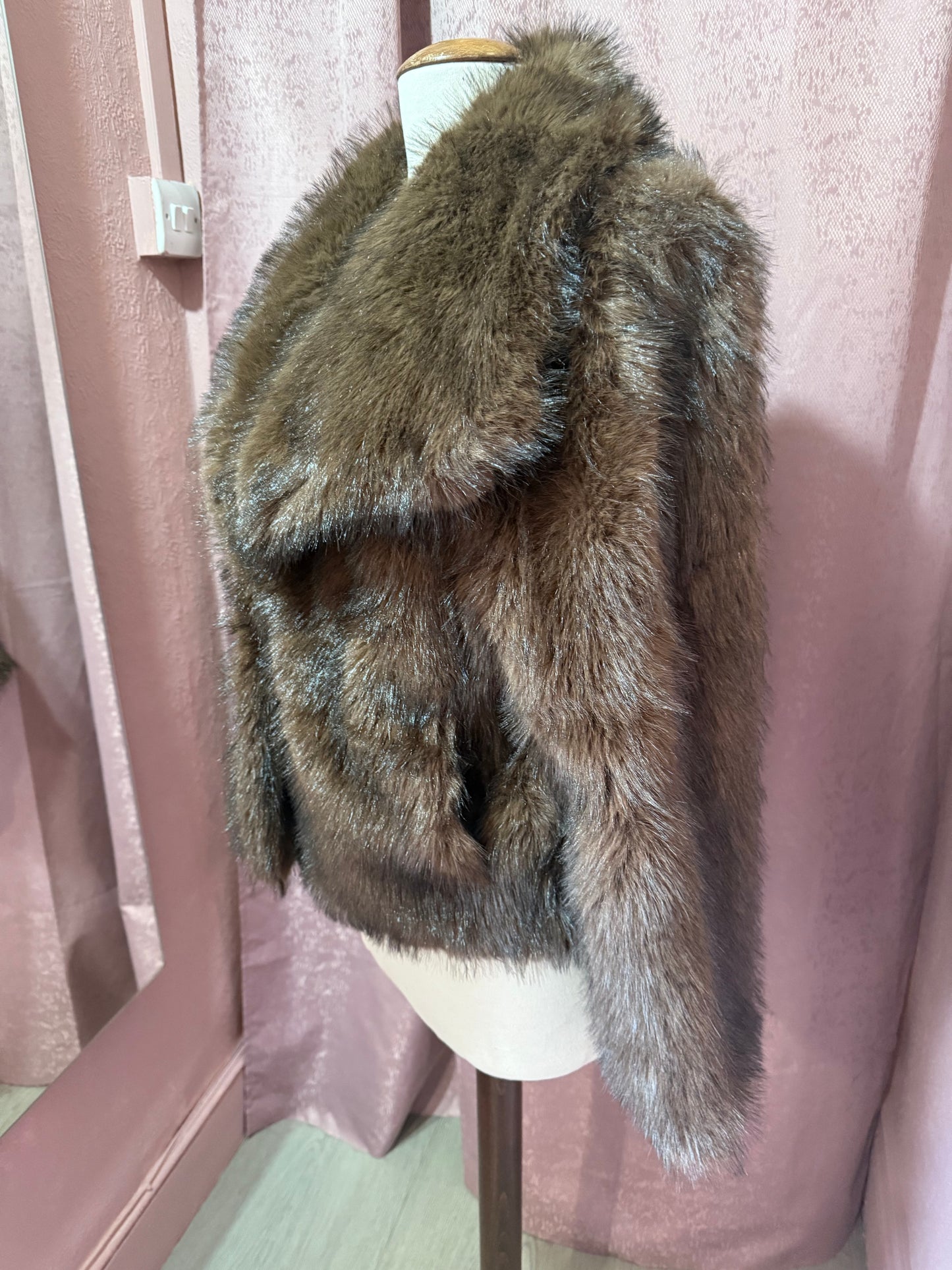 Faux Fur Jacket with Pockets