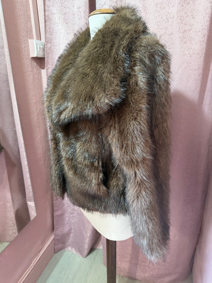 Faux Fur Jacket with Pockets