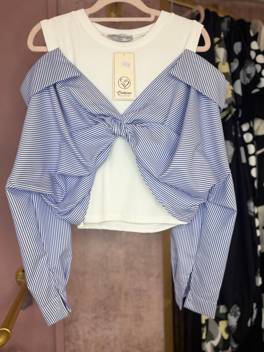 Statement Bow Layered Top 💙