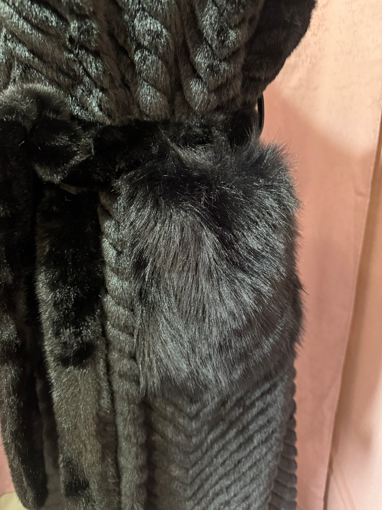 Belted Faux Fur Gilet with Pockets