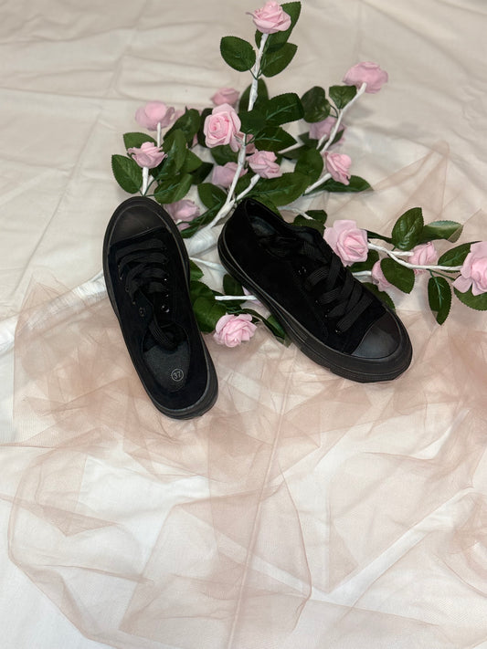 Classic Black Canvas Sneakers