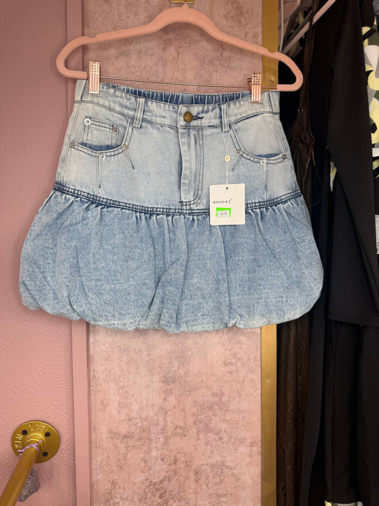 Denim skort (skirt with shorts)