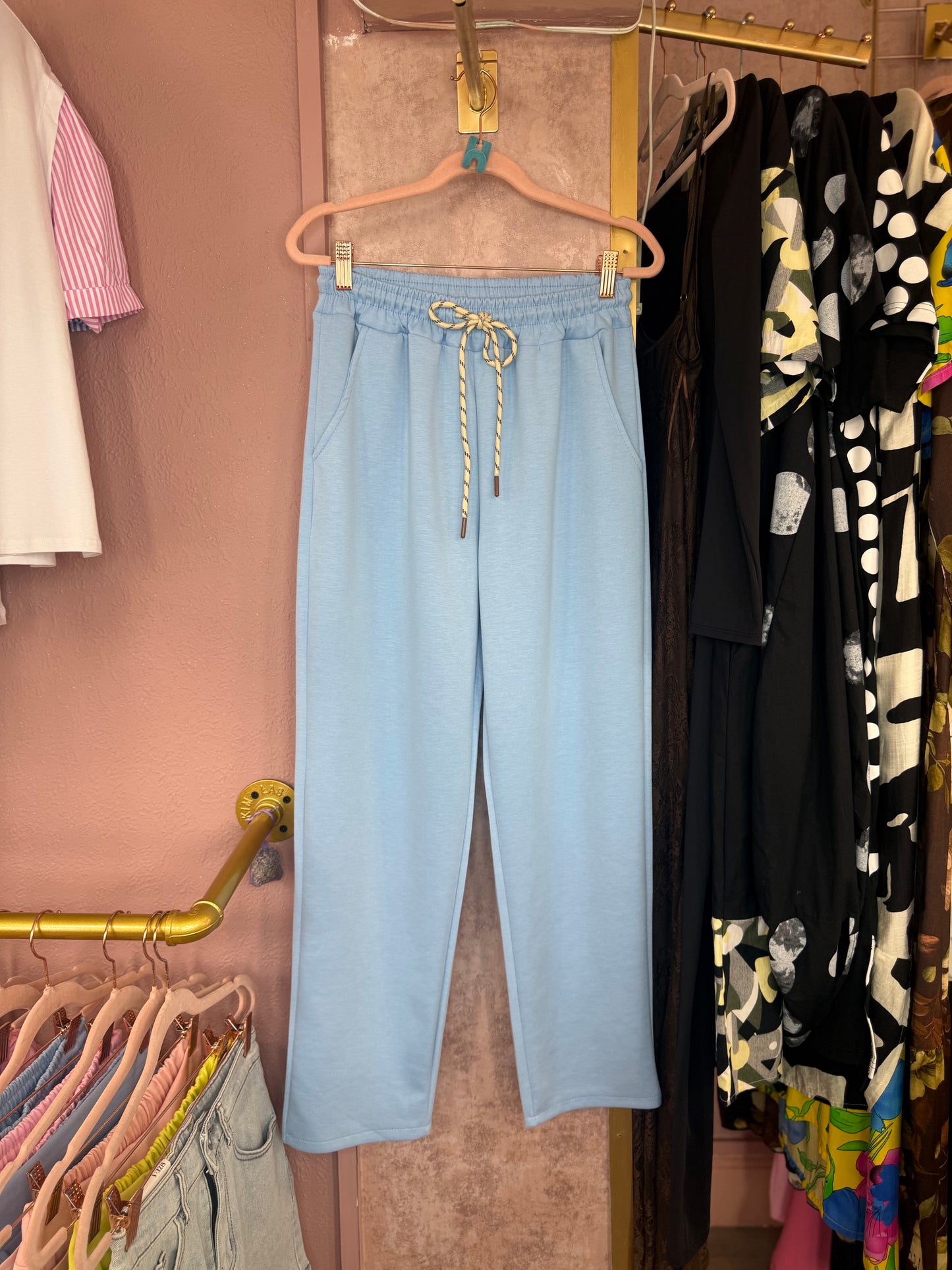 Baby blue co-ord set with detail