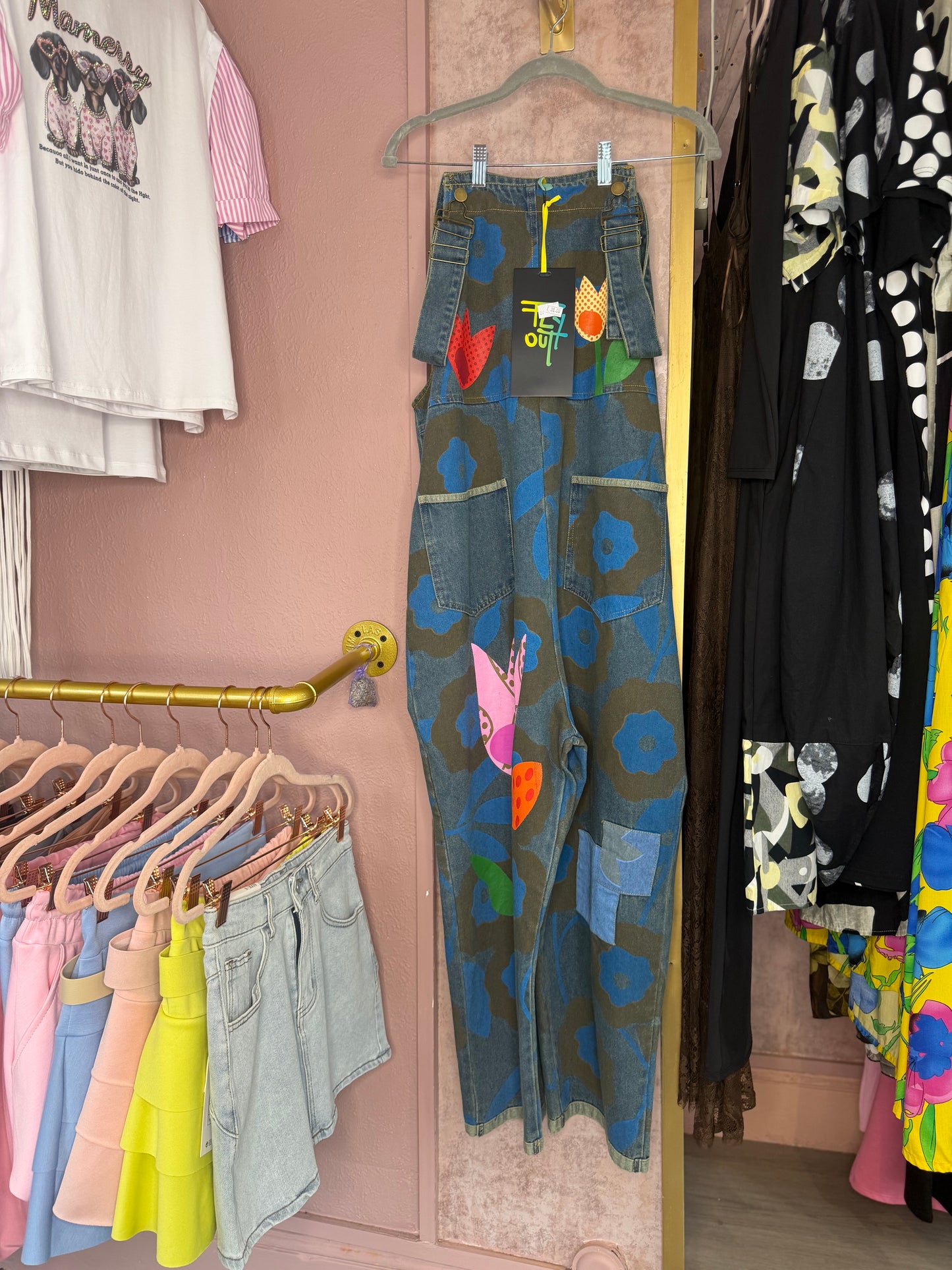 Statement denim dungarees
