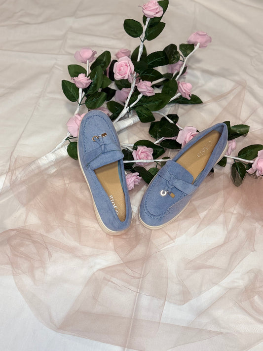 Classic Suede Loafers – Blue