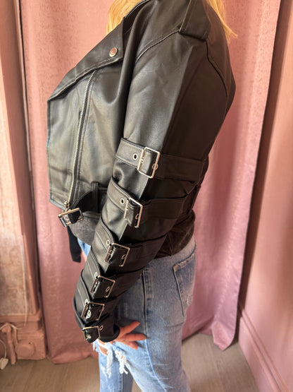 Black Faux Leather Jacket 🖤