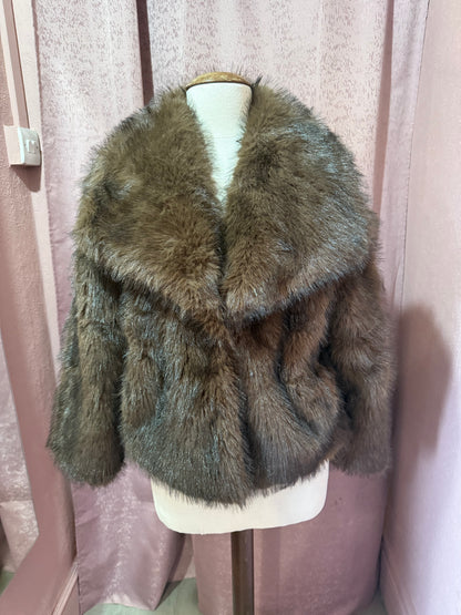 Faux Fur Jacket with Pockets