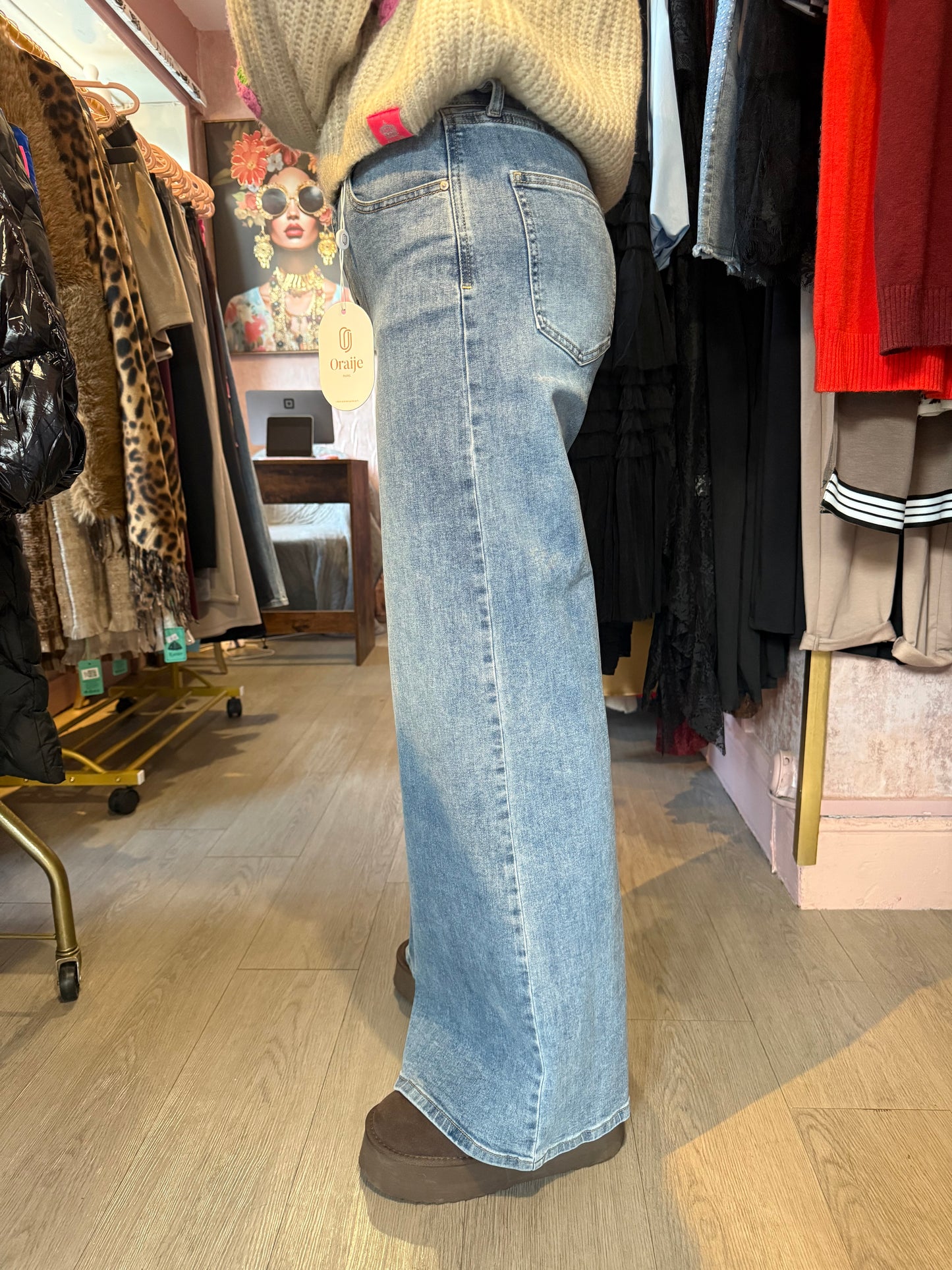 High-Waist Wide Leg Jeans