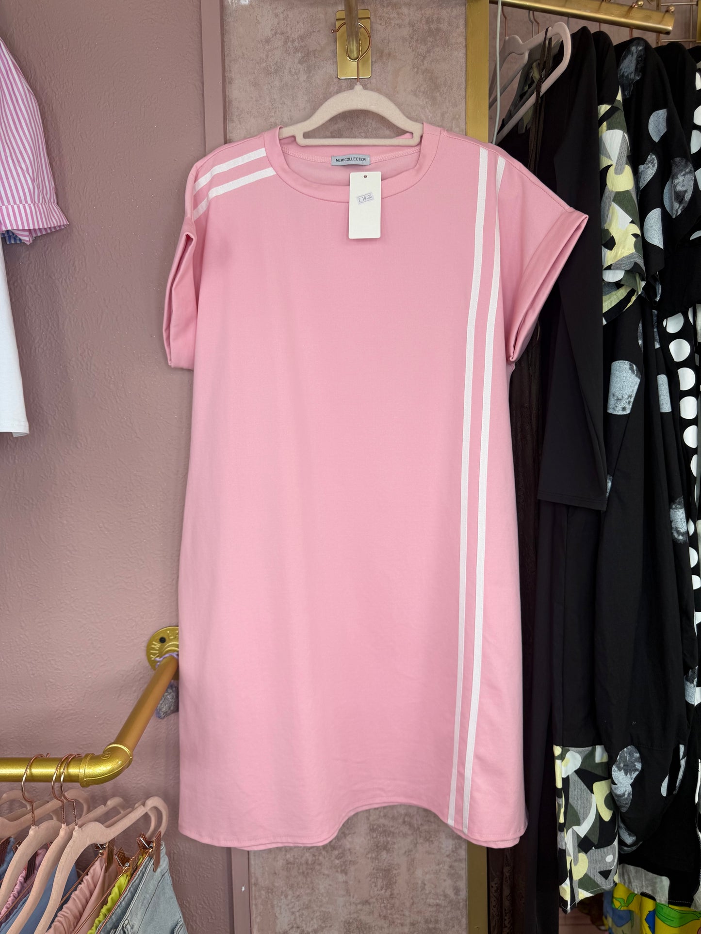 Pink sporty t-shirt dress 💗