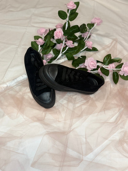 Classic Black Canvas Sneakers