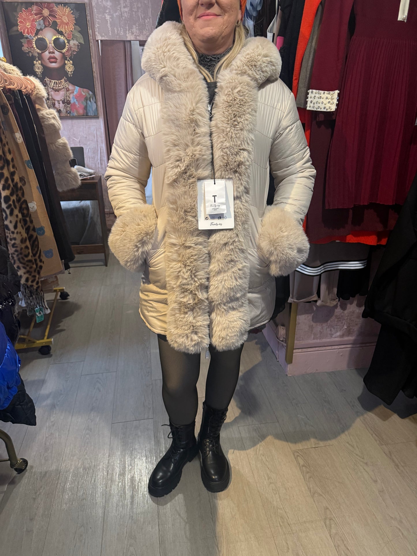 Reversible Luxe Fur Trim Jacket