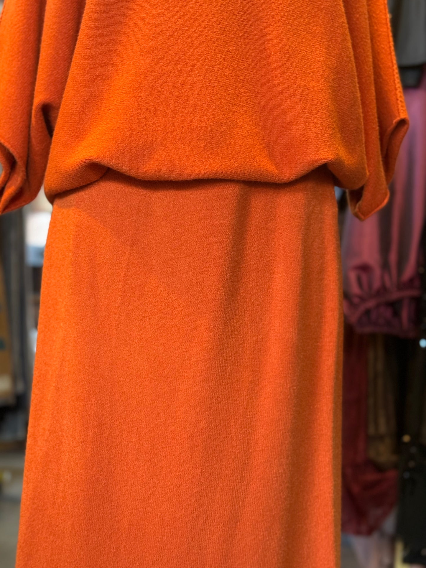 Orange Knit Two-Piece Set