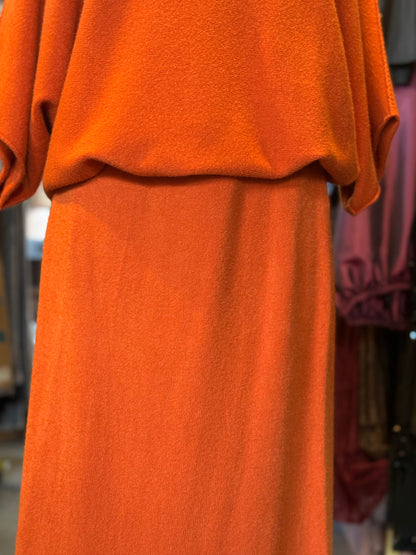 Orange Knit Two-Piece Set