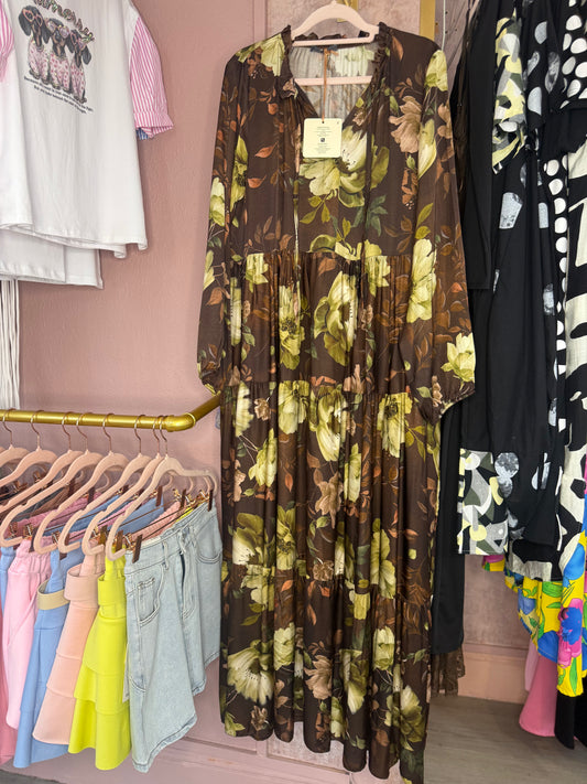 Floral Chocolate Dress