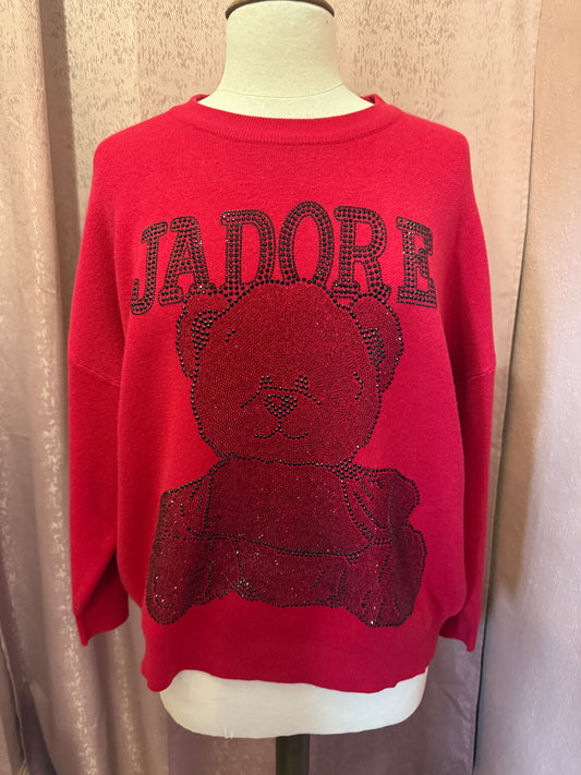 Rhinestone Teddy Sweater