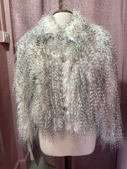 Silver Faux Ostrich Feather