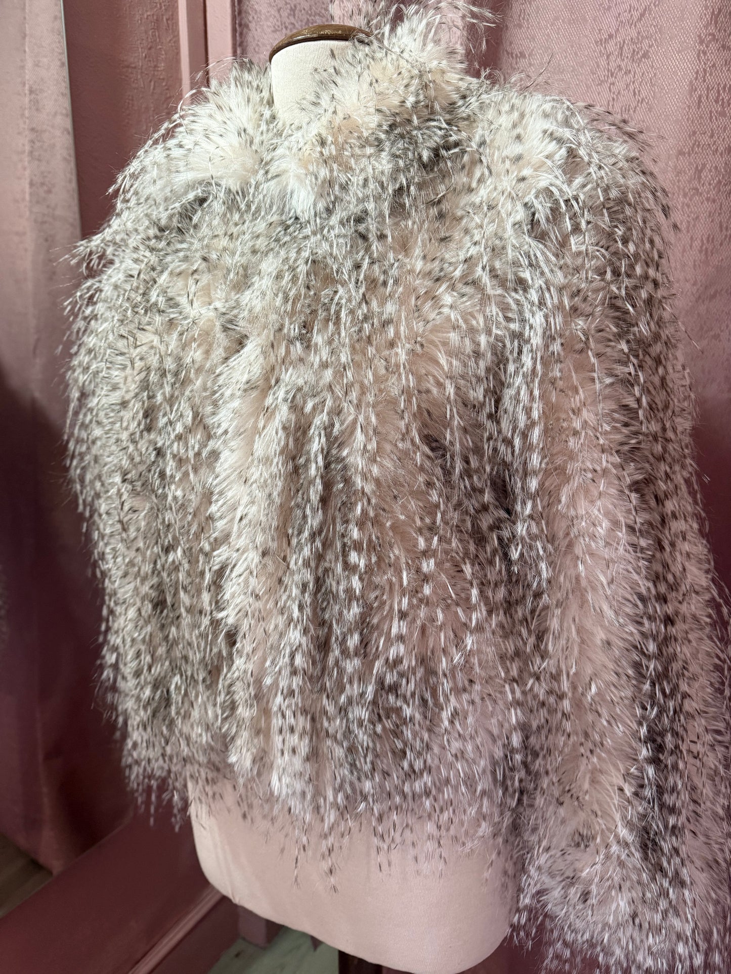Silver Faux Ostrich Feather