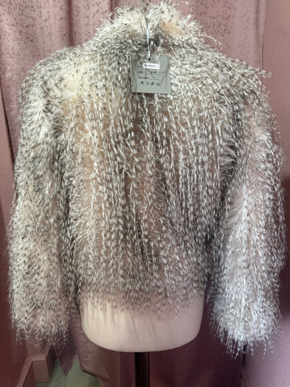 Silver Faux Ostrich Feather