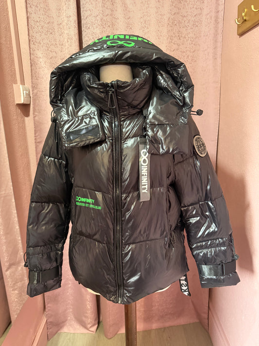 Black Hooded Puffer Jacket