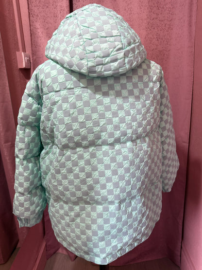 Mint & Grey Puffer Jacket