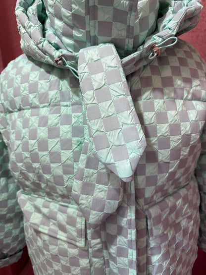 Mint & Grey Puffer Jacket