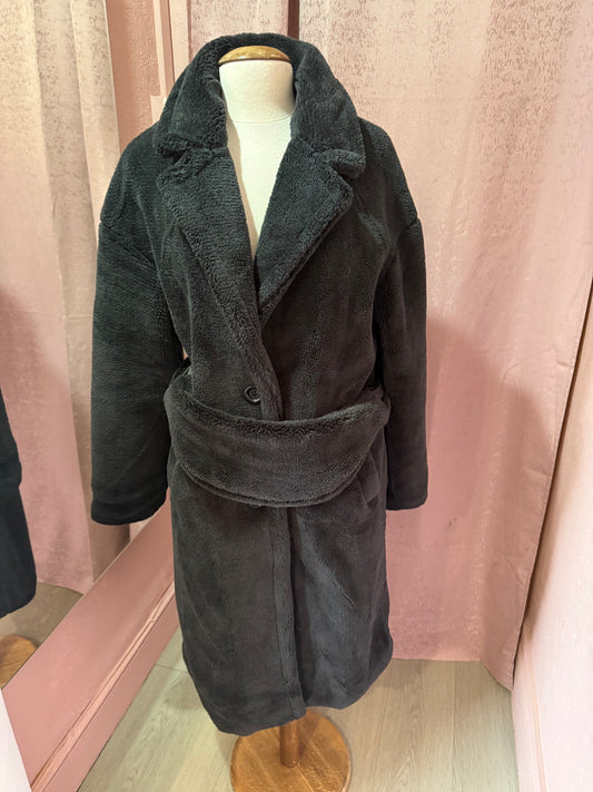 Teddy Bear Coat with Belt Bag