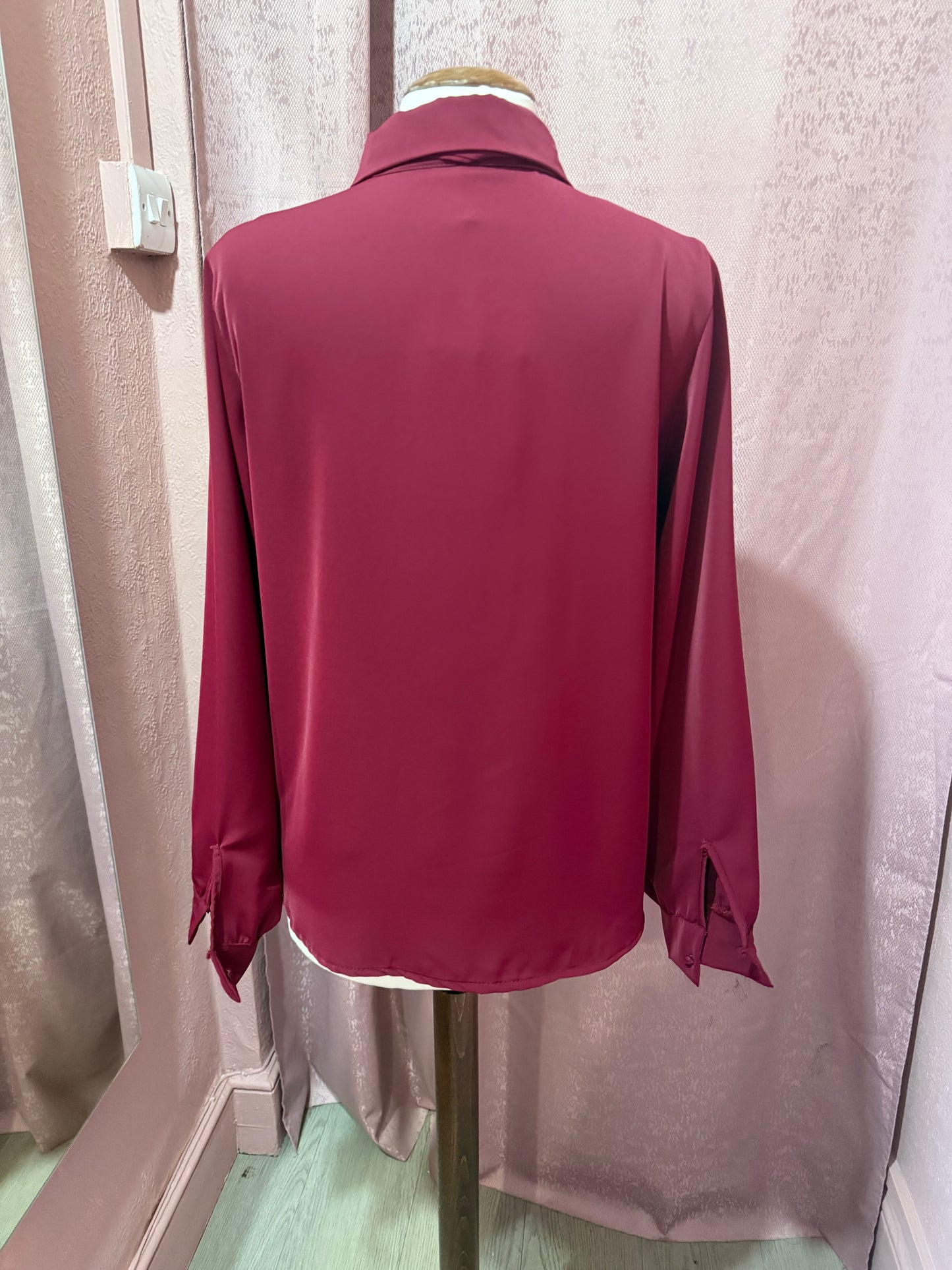 Satin Blouse with Detachable Tie