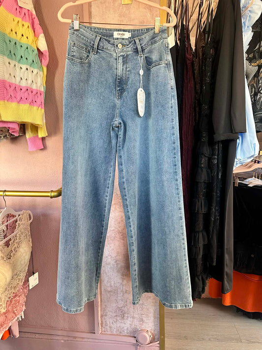 Wide Leg Denim Jeans