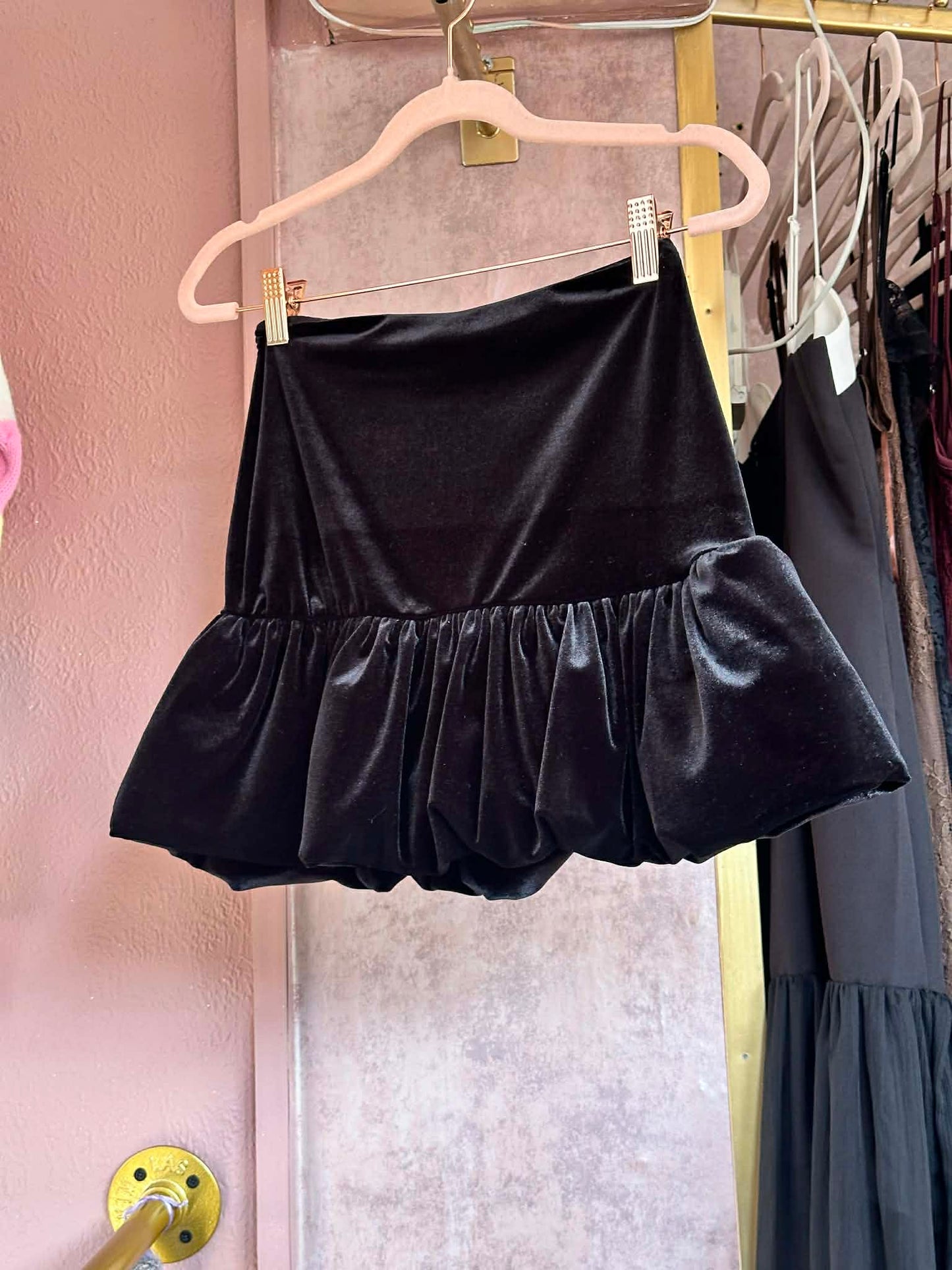 Black Velour Skirt