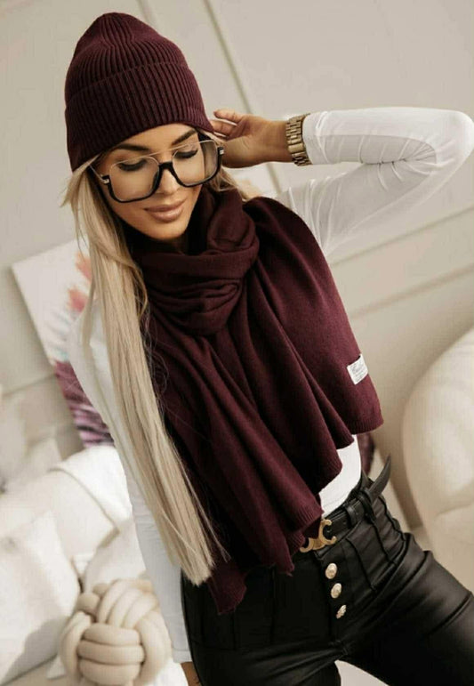 Cozy Knit Hat & Scarf Set