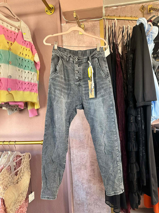 Grey Wash Denim Jeans